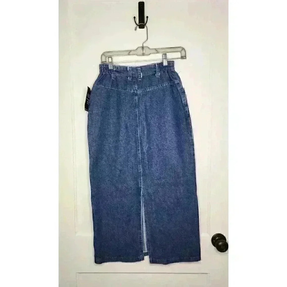 Lee Vintage High Rise Maxi Denim Skirt Boho Western Missies Size 6 Misses NWT - Picture 2 of 5